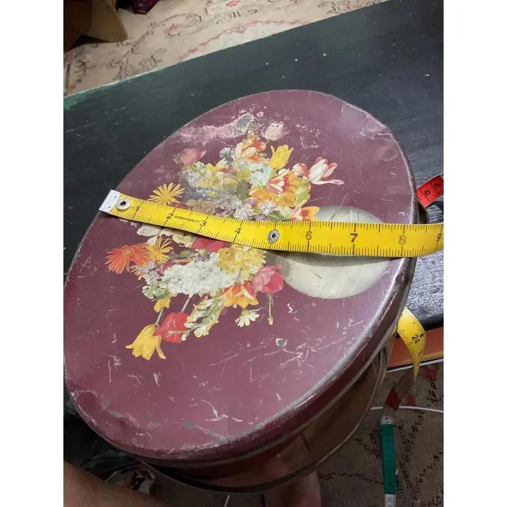Vintage Floral Decorative Storage Box with Handle